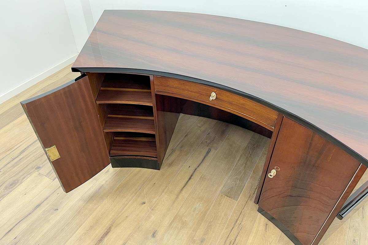 Art Deco Desk from Paris "Villa des Arts" in Rosewood