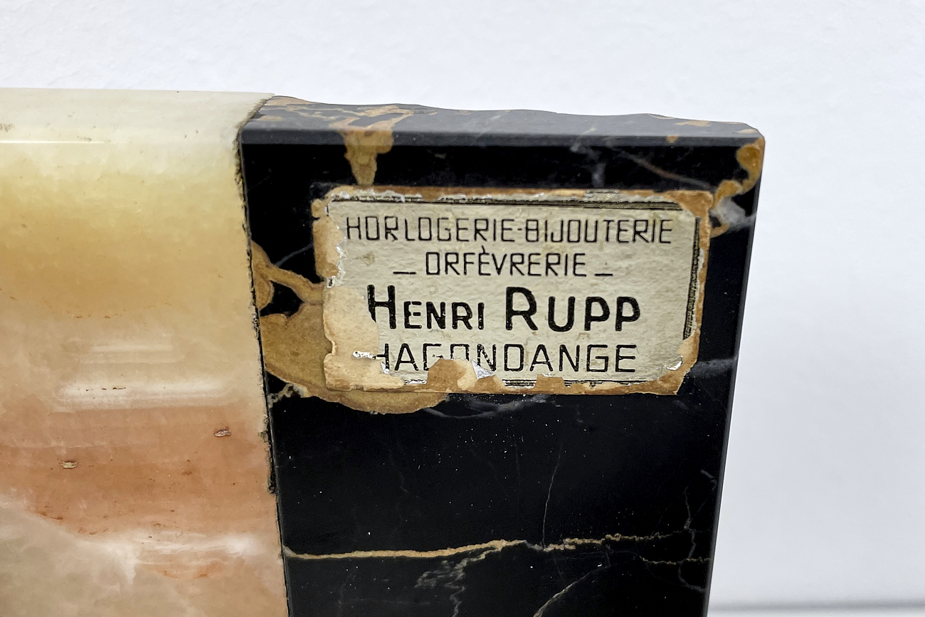 Art Deco clock in marble from Paris "Bayard - Henri Rupp"