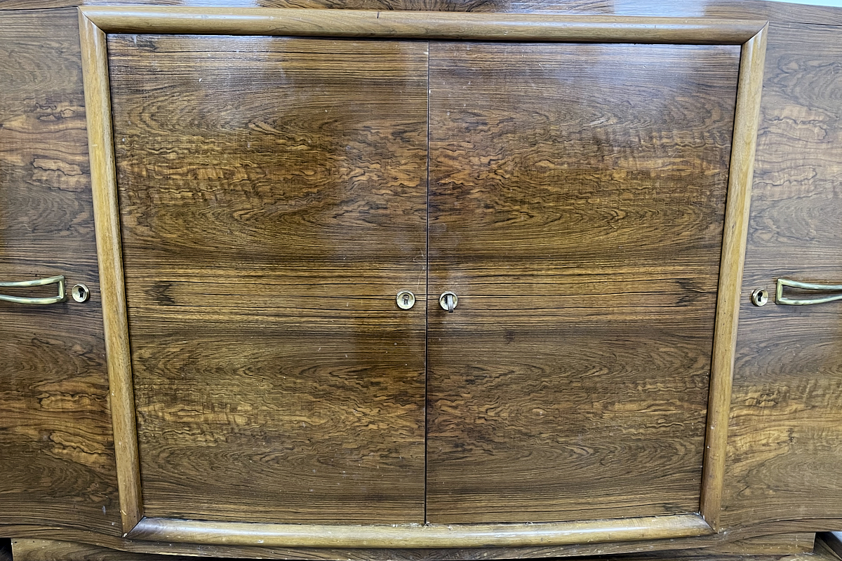 Art Deco sideboard from France with a unique figured rosewood veneer