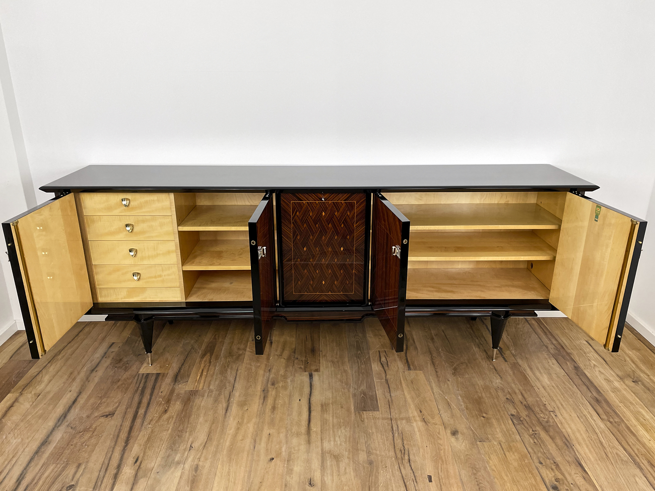 Sideboard from the 50s in Art Deco style with macassar veneer