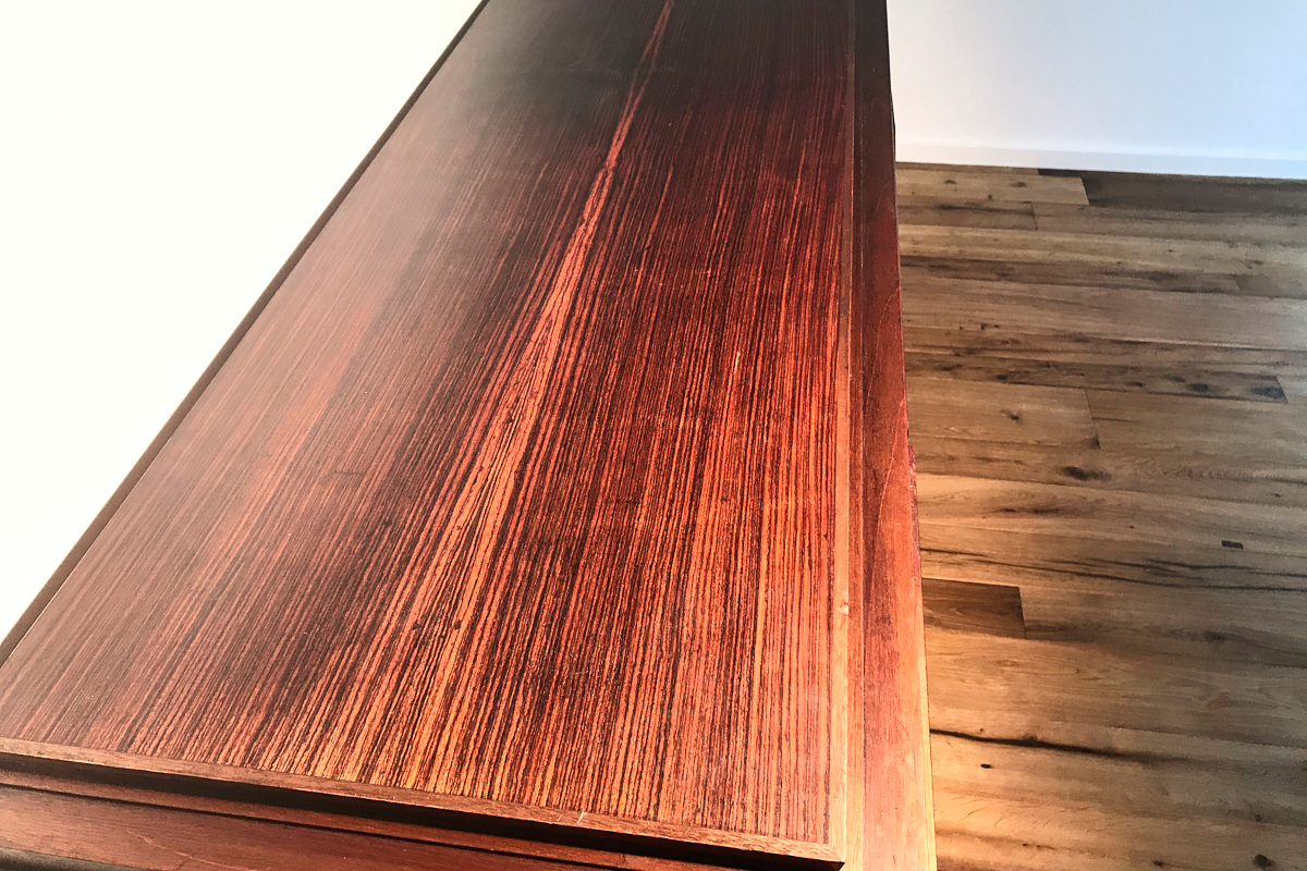 Art Deco rosewood sideboard from France around 1925 with a great foot