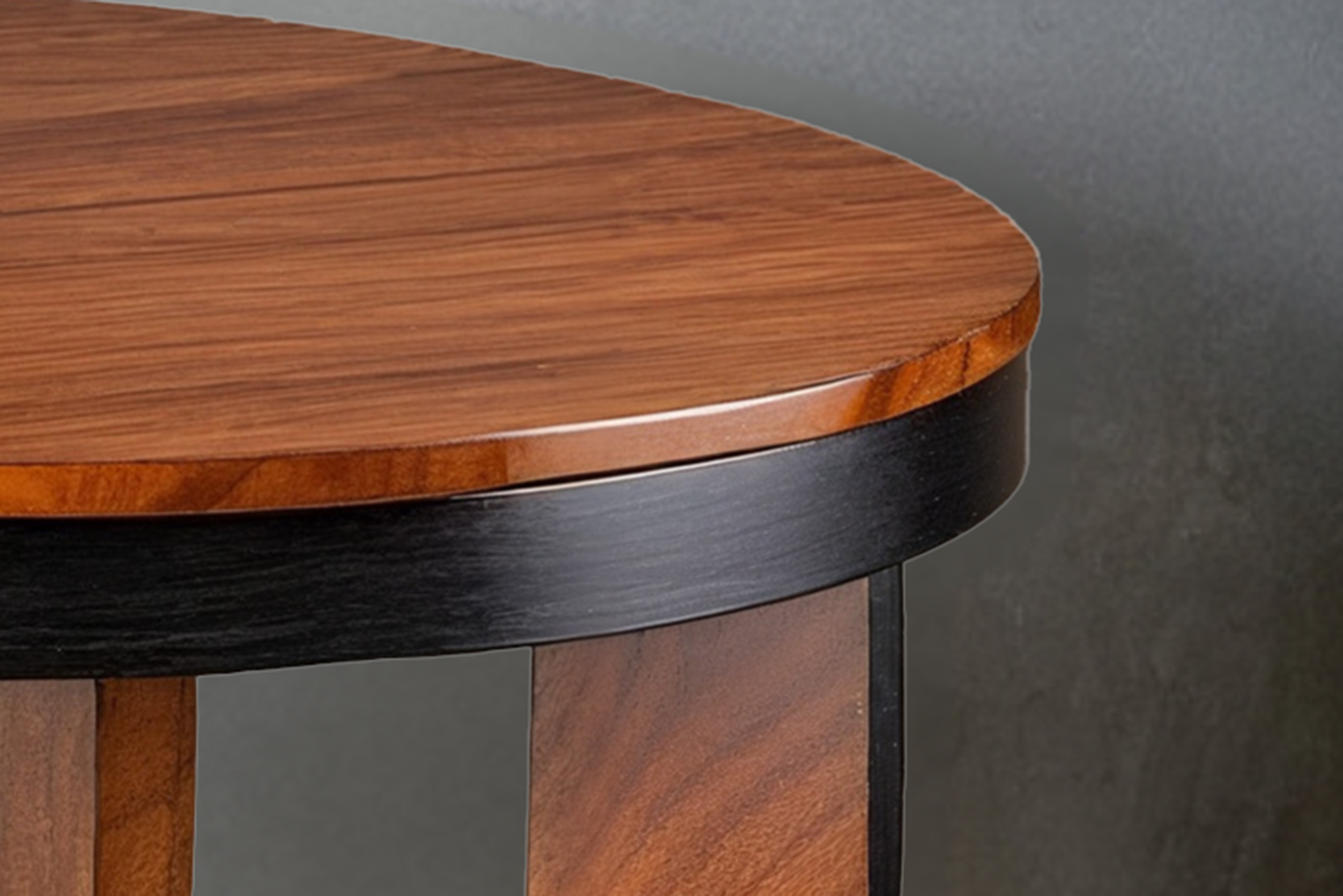 Art Deco side table with walnut and black lacquer