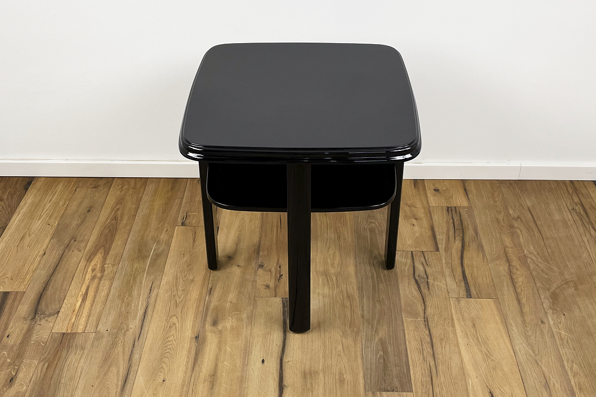 Art Deco Sidetable around 1935 from Germany in highgloss black Lacquer