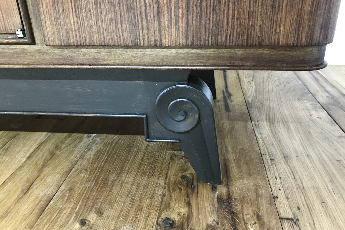 Art Deco rosewood sideboard from France around 1925 with a great foot