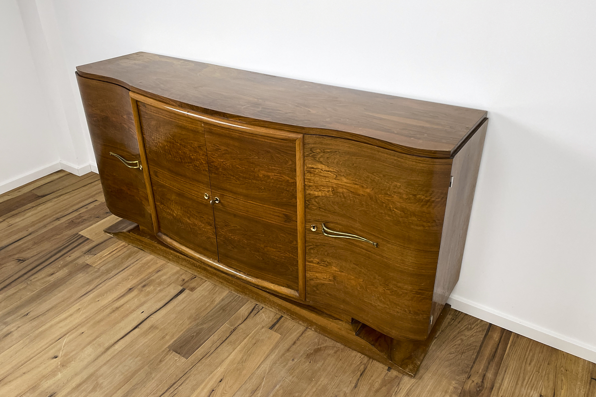Art Deco sideboard from France with a unique figured rosewood veneer