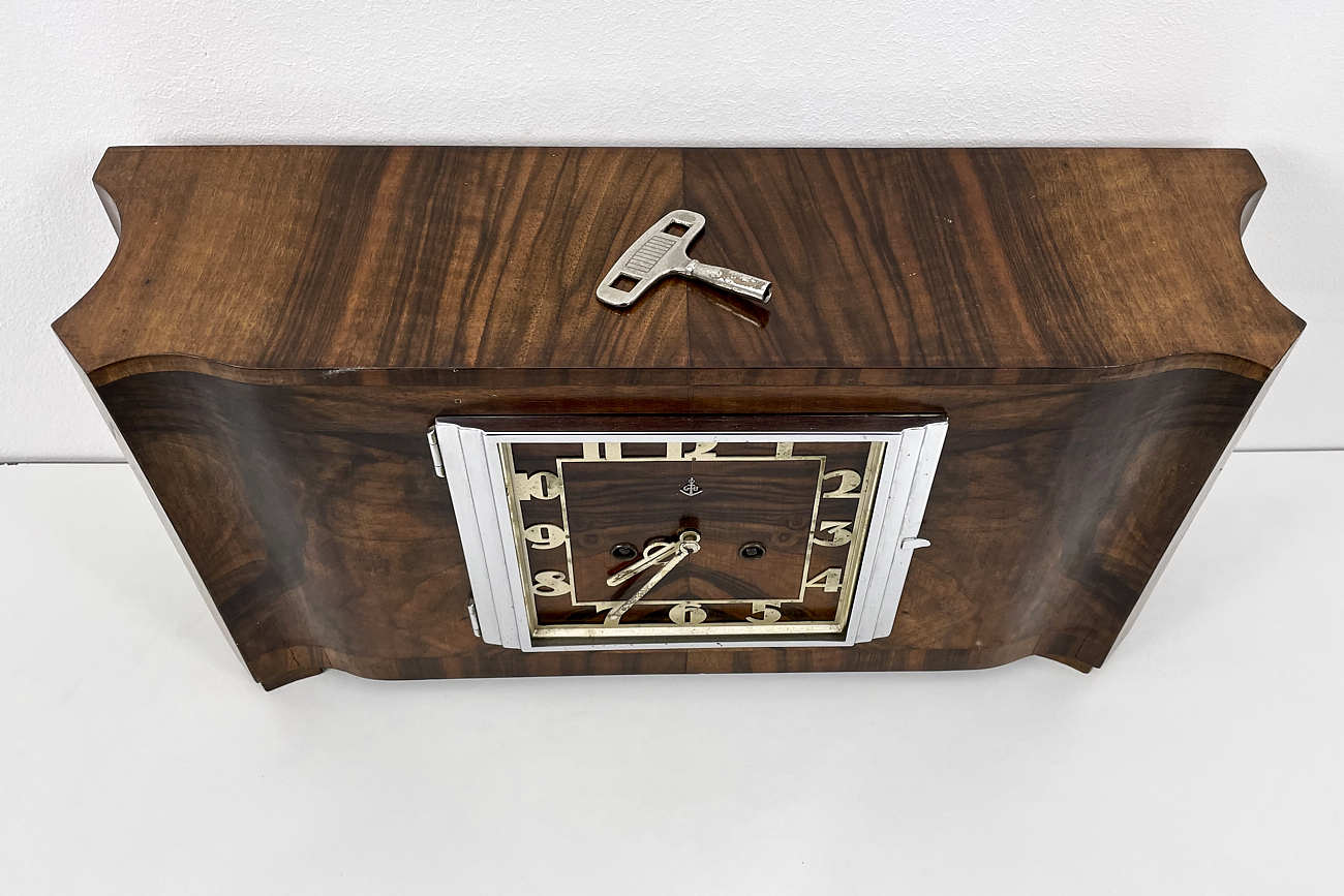Art Deco Clock Original Anchor Gustav Becker