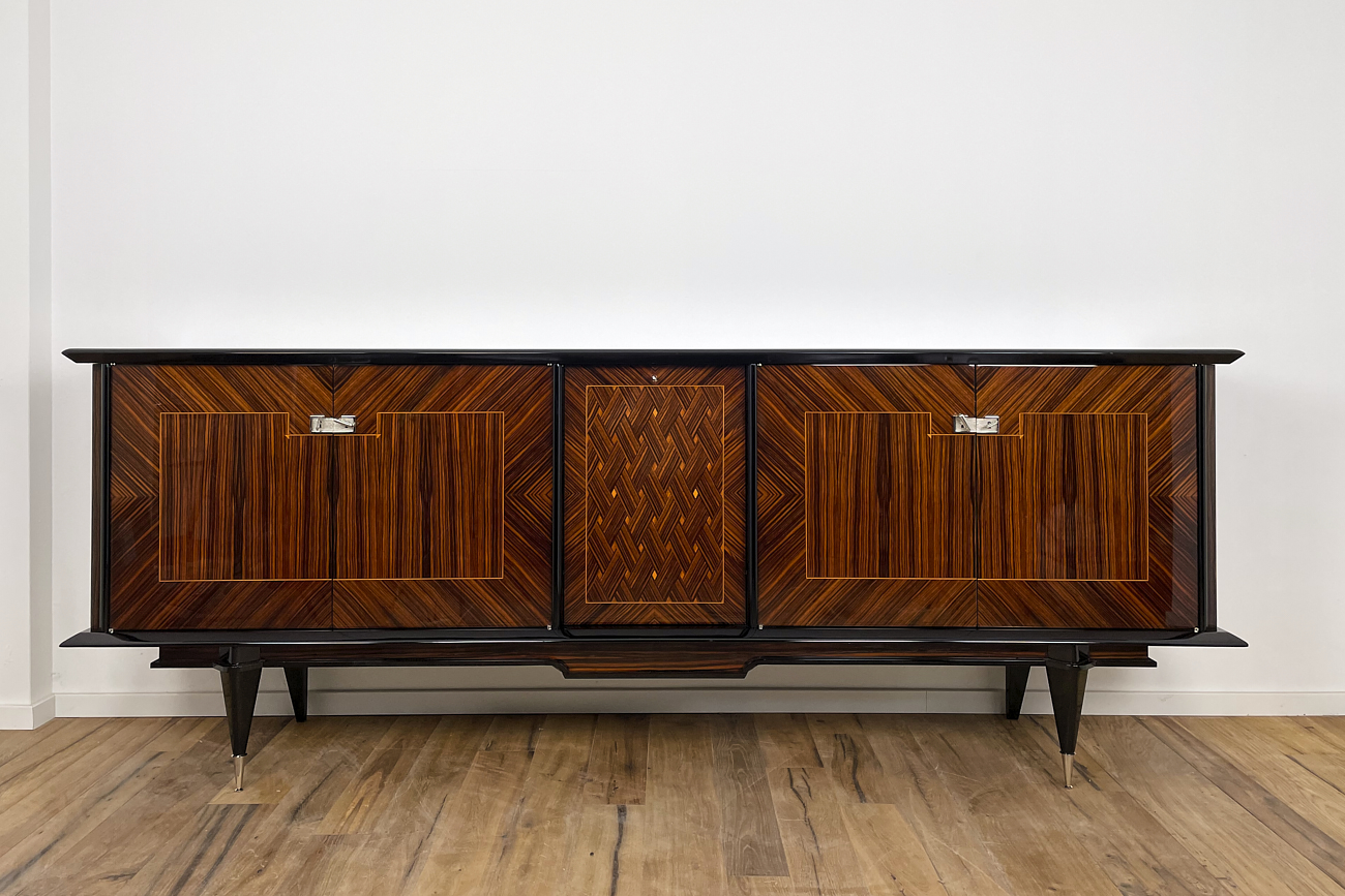  Sideboard from the 50s in Art Deco style with macassar veneer