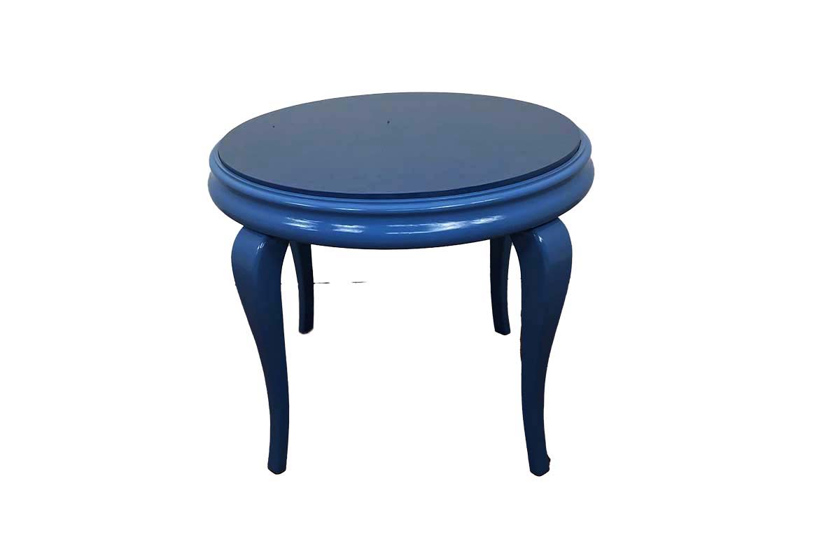 Coffee table mid century 50s - 70s in blue with marble top