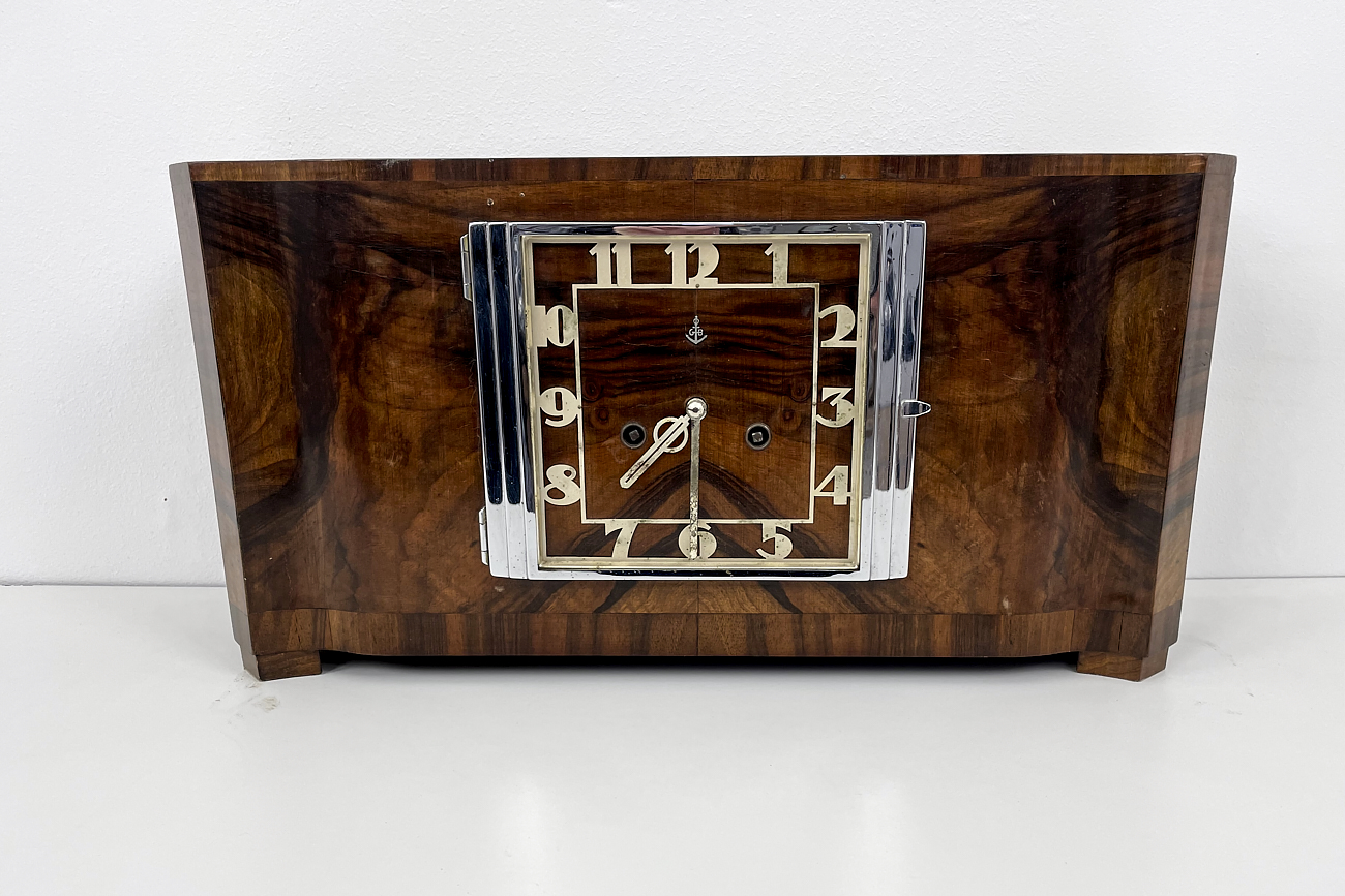 Art Deco Clock Original Anchor Gustav Becker