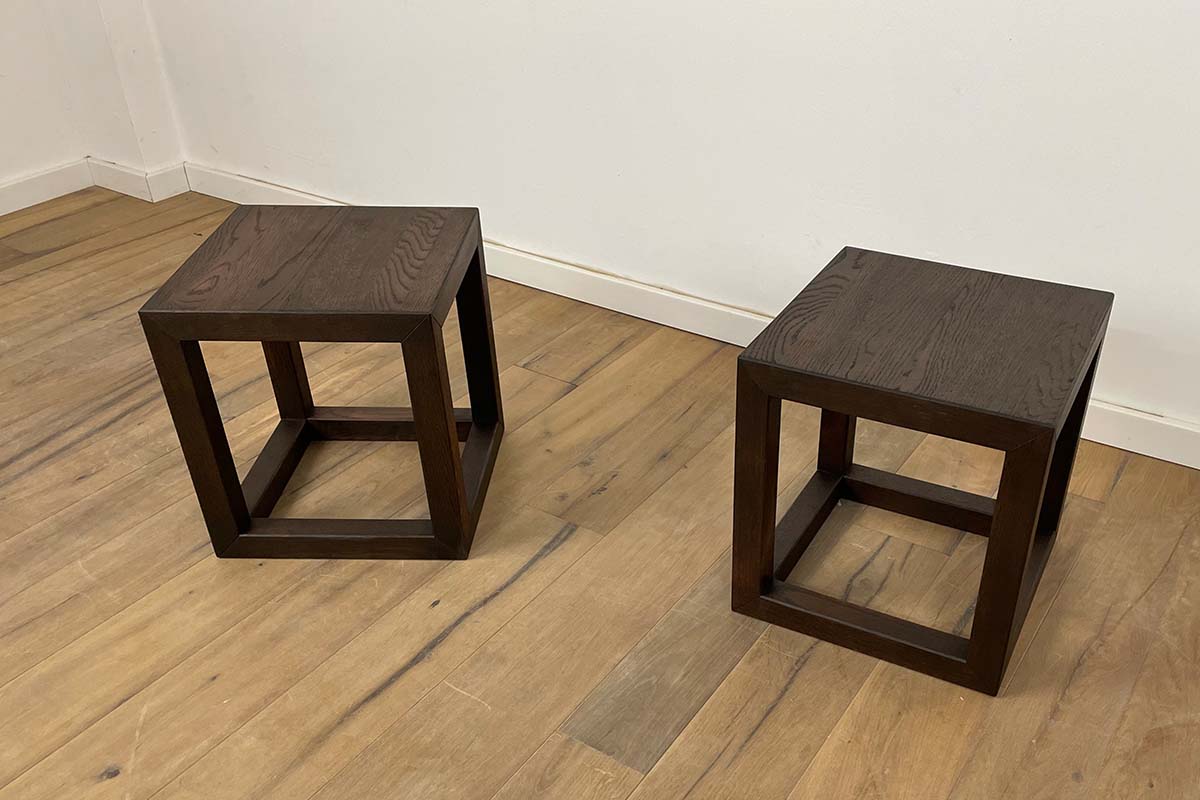 Side tables in dark oak