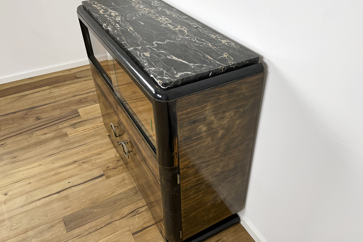 Art Deco chest of drawers from France with beautiful Makassar