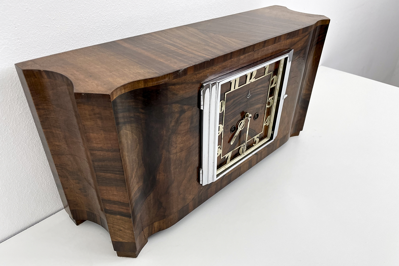 Art Deco Clock Original Anchor Gustav Becker