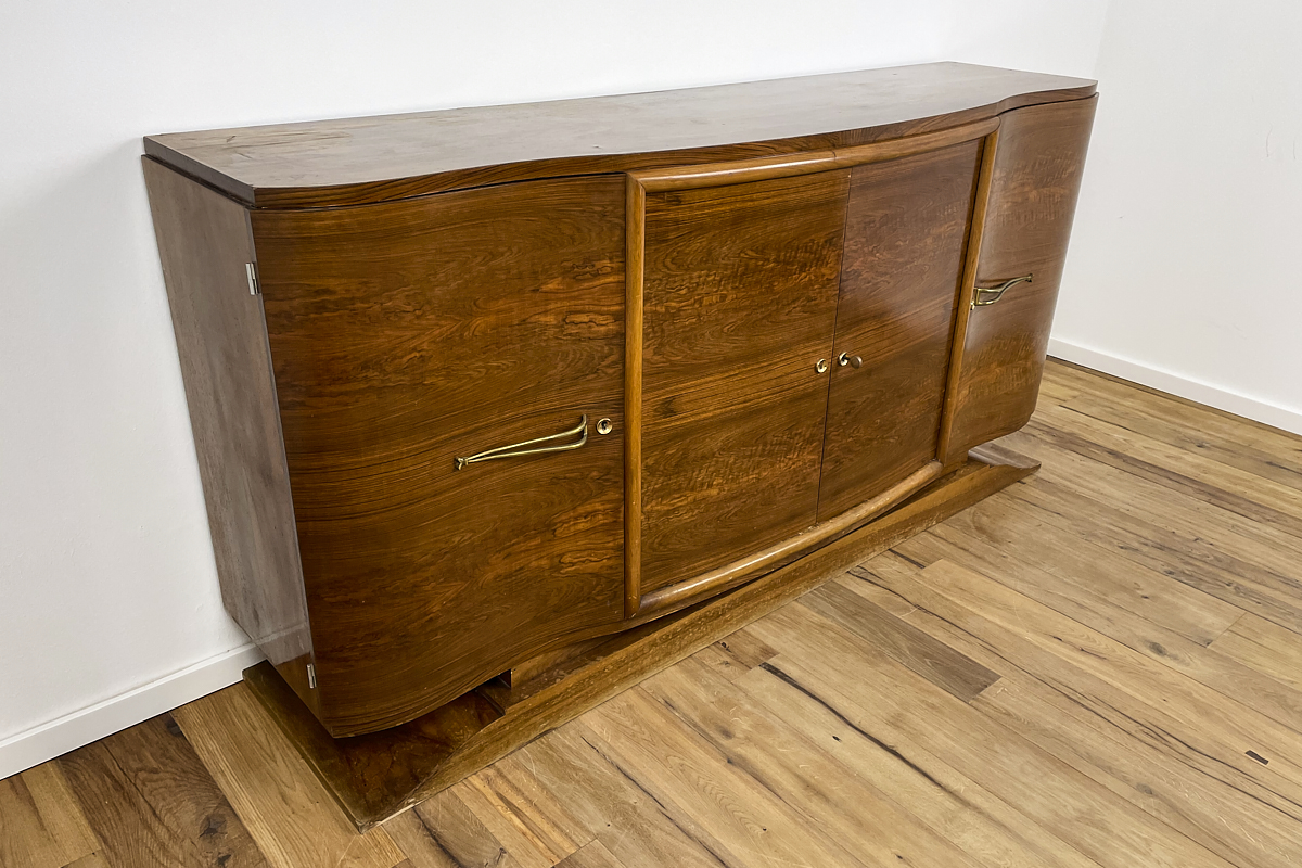 Art Deco sideboard from France with a unique figured rosewood veneer