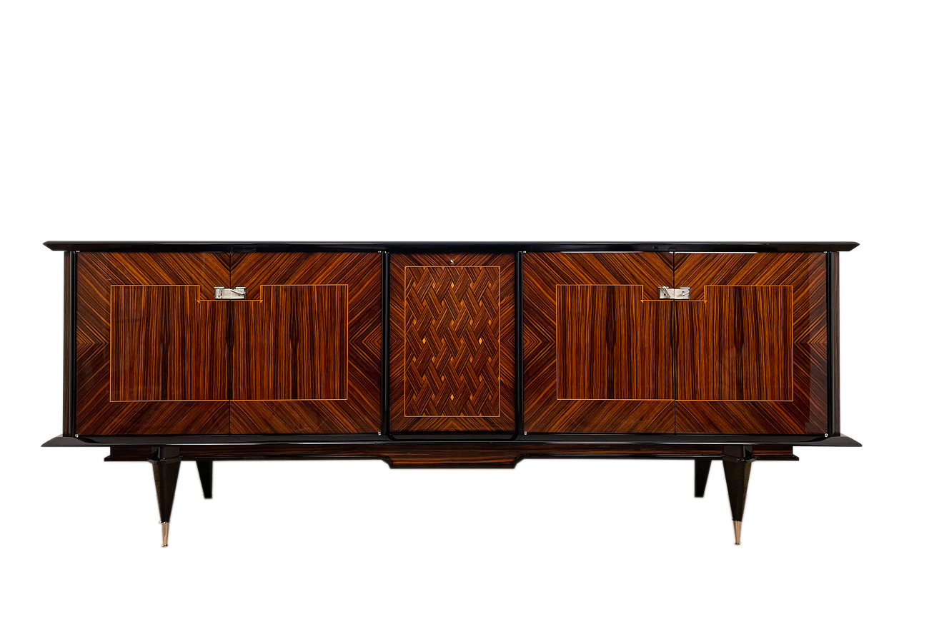  Sideboard from the 50s in Art Deco style with macassar veneer