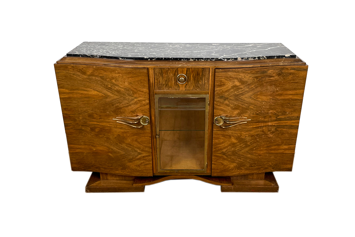 Art Deco sideboard from Paris around 1925 with walnut veneer
