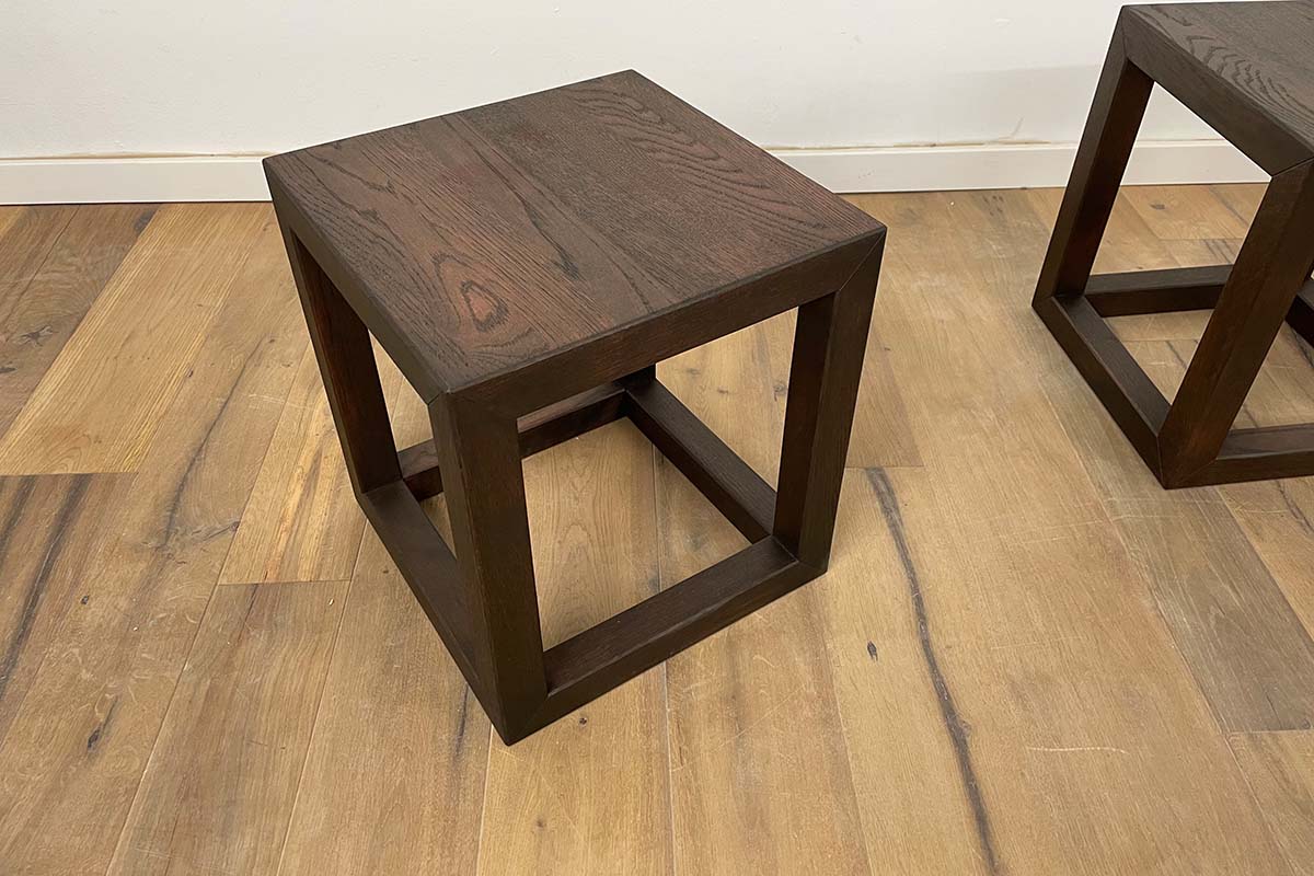 Side tables in dark oak