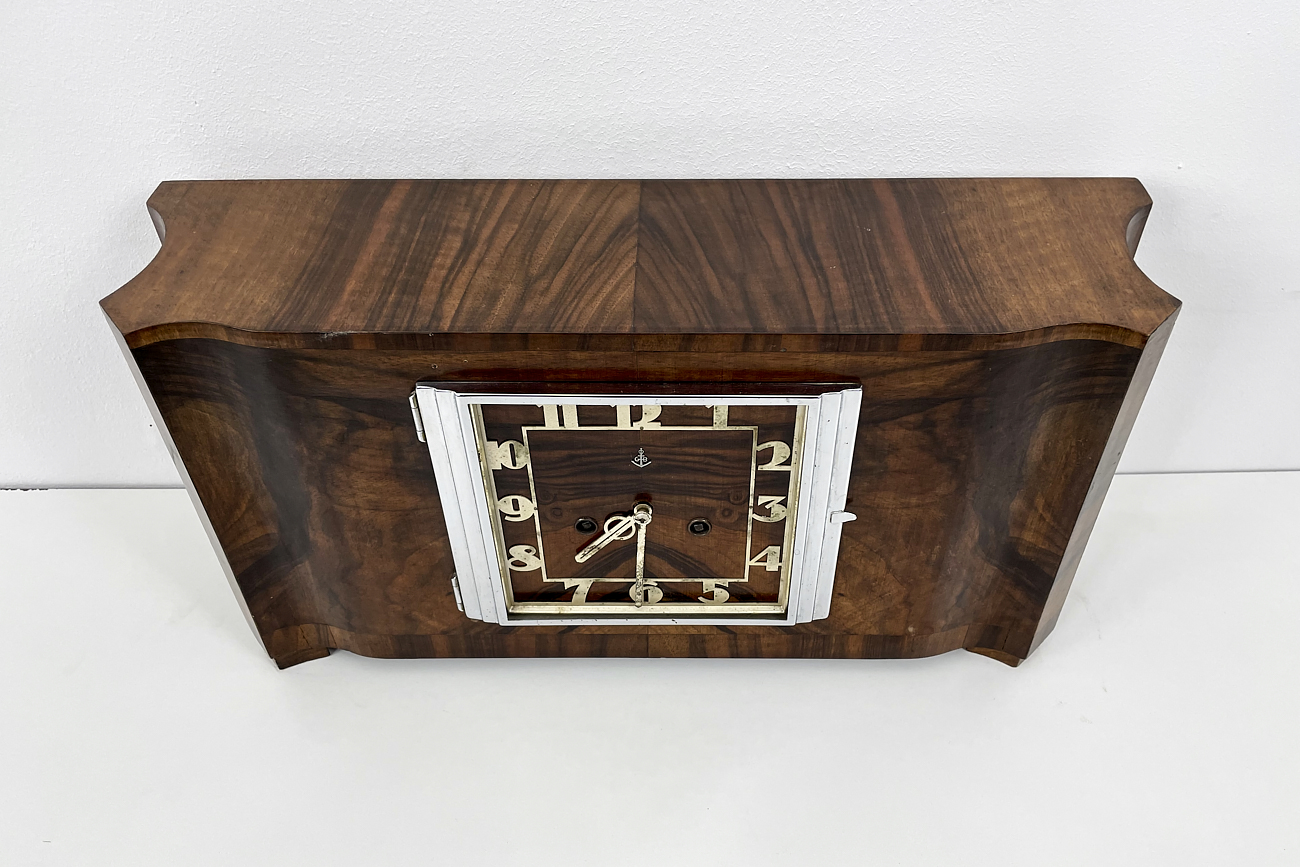 Art Deco Clock Original Anchor Gustav Becker