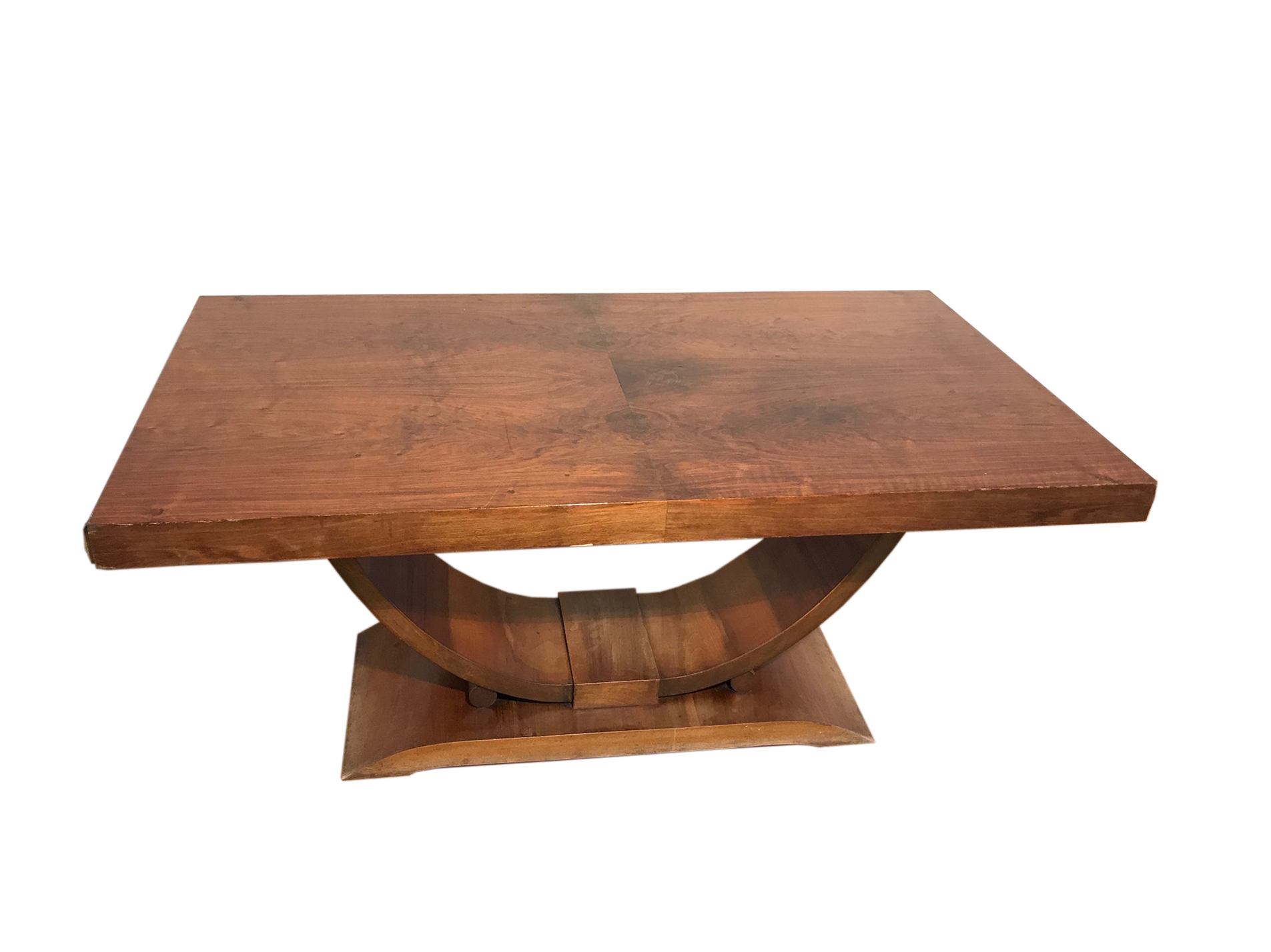 Art Deco gondola table with walnut from France