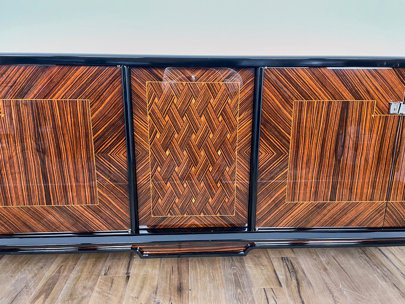  Sideboard from the 50s in Art Deco style with macassar veneer