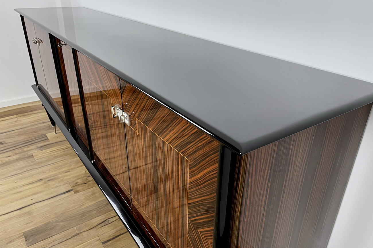  Sideboard from the 50s in Art Deco style with macassar veneer