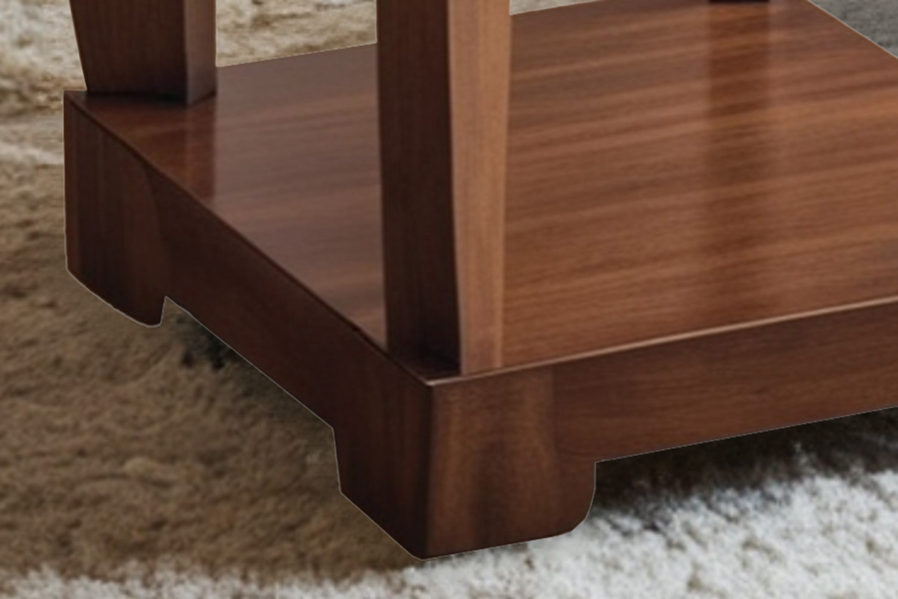 Art Deco side table with walnut