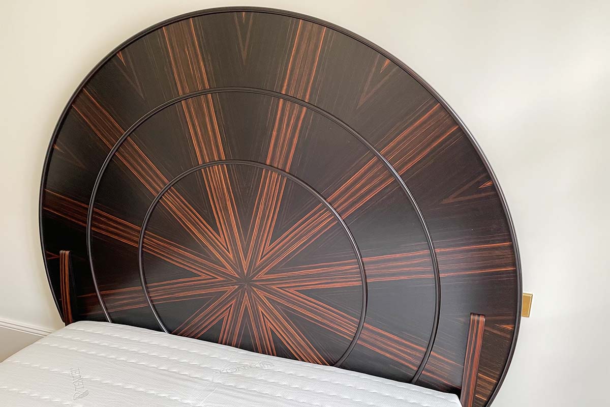 Art Deco bed "Lit Soleil" Inspired by Ruhlmann Émile-jacques