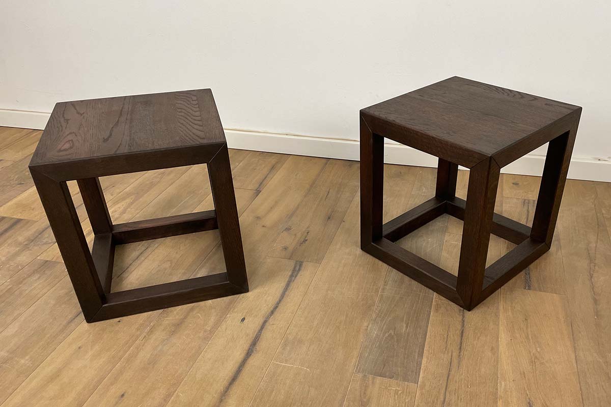 Side tables in dark oak