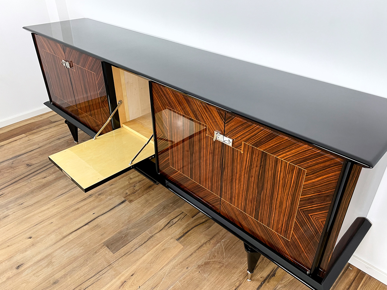 Sideboard from the 50s in Art Deco style with macassar veneer