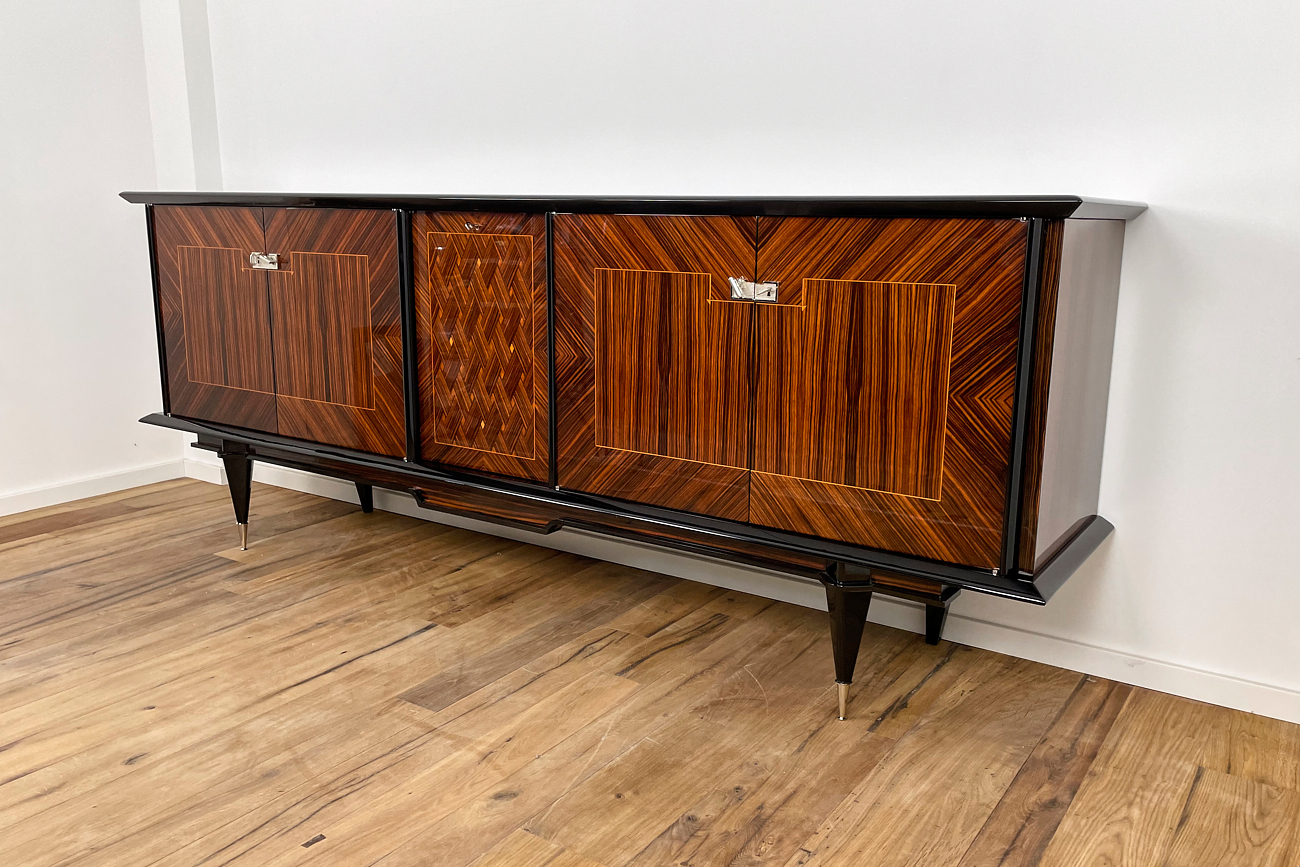 Sideboard from the 50s in Art Deco style with macassar veneer