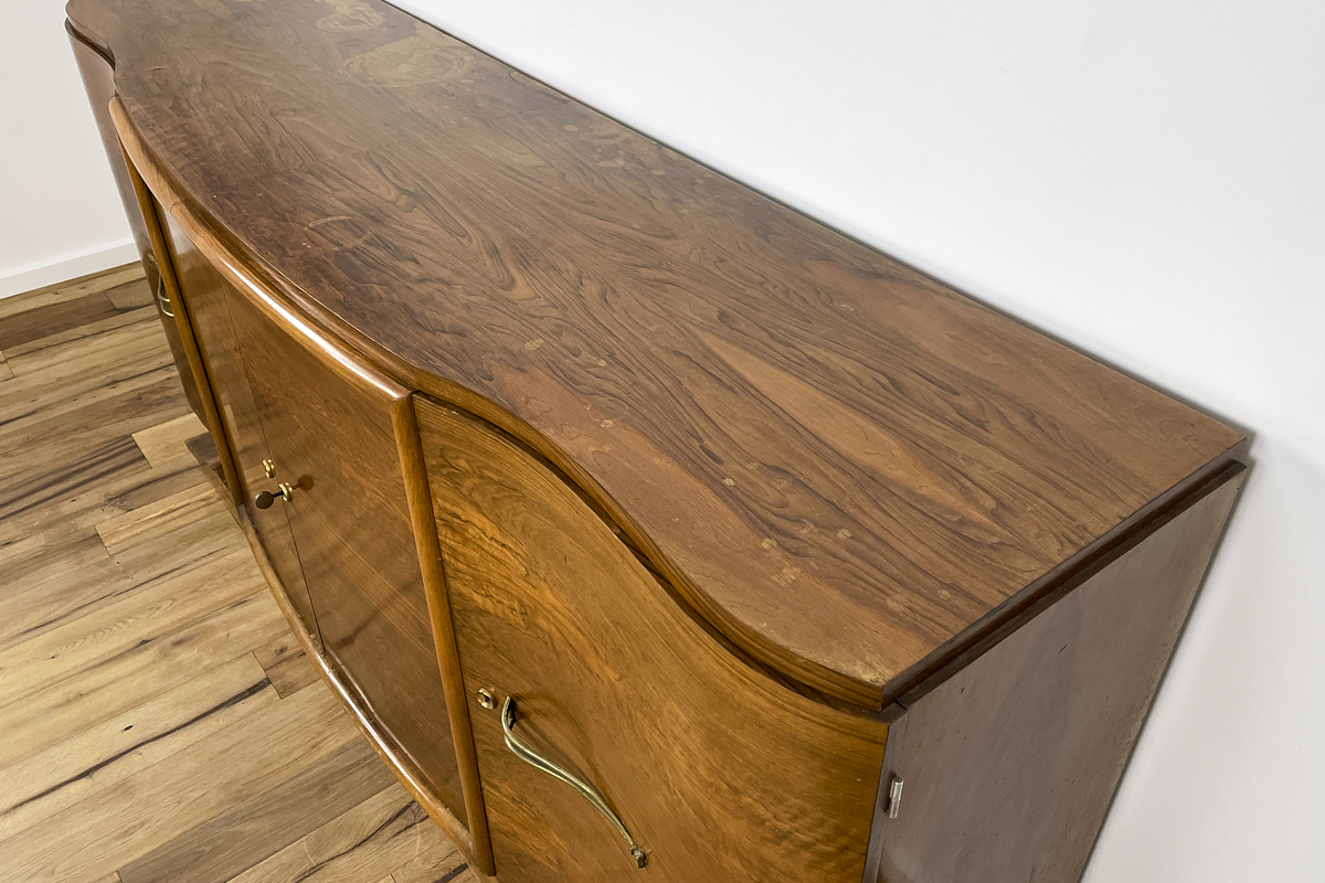 Art Deco sideboard from France with a unique figured rosewood veneer