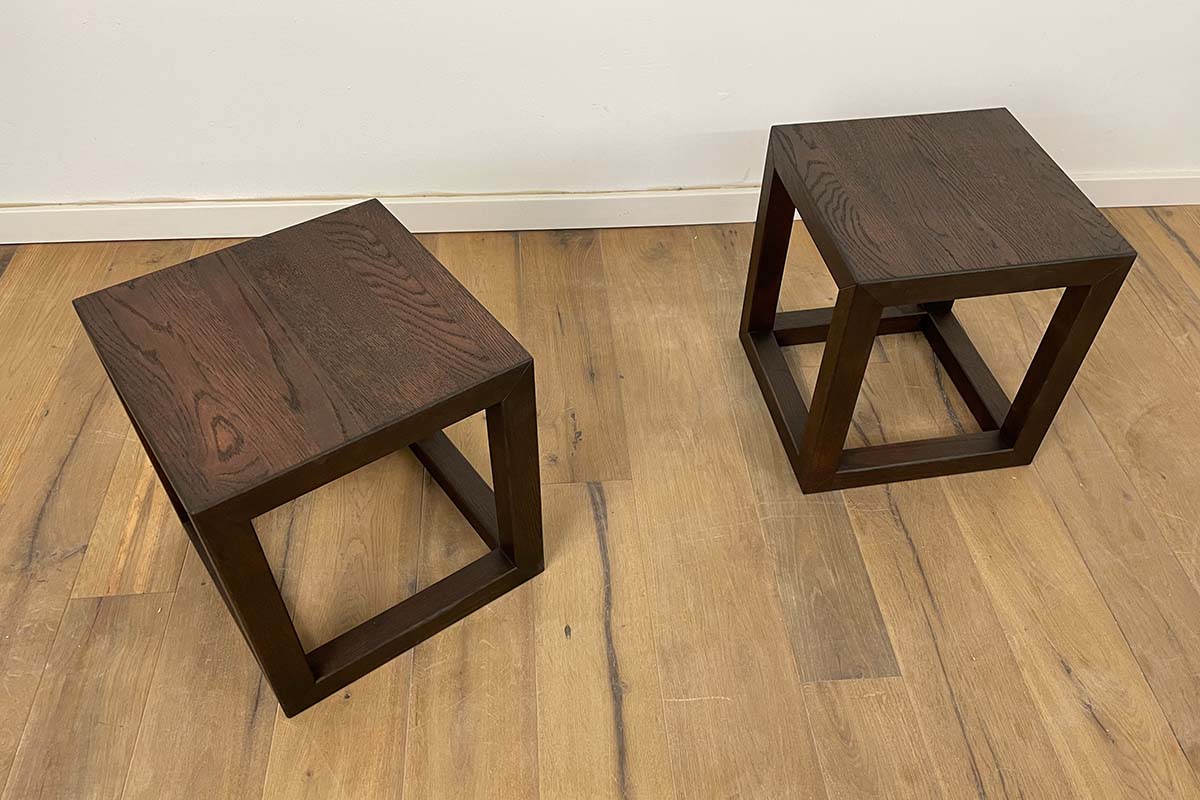 Side tables in dark oak