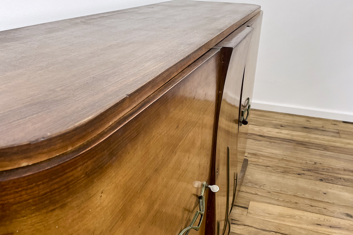   Art Deco sideboard made of rosewood with brass applications Paris around 1920