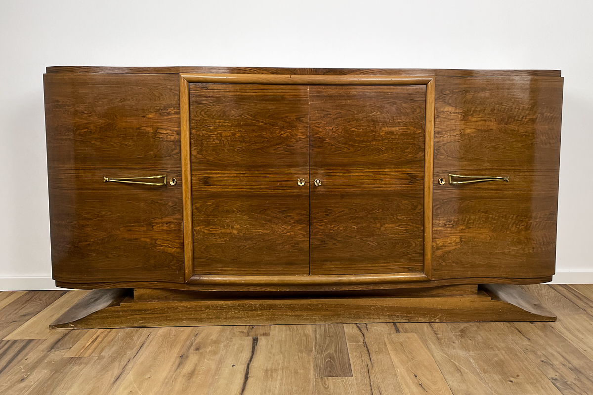 Art Deco sideboard from France with a unique figured rosewood veneer