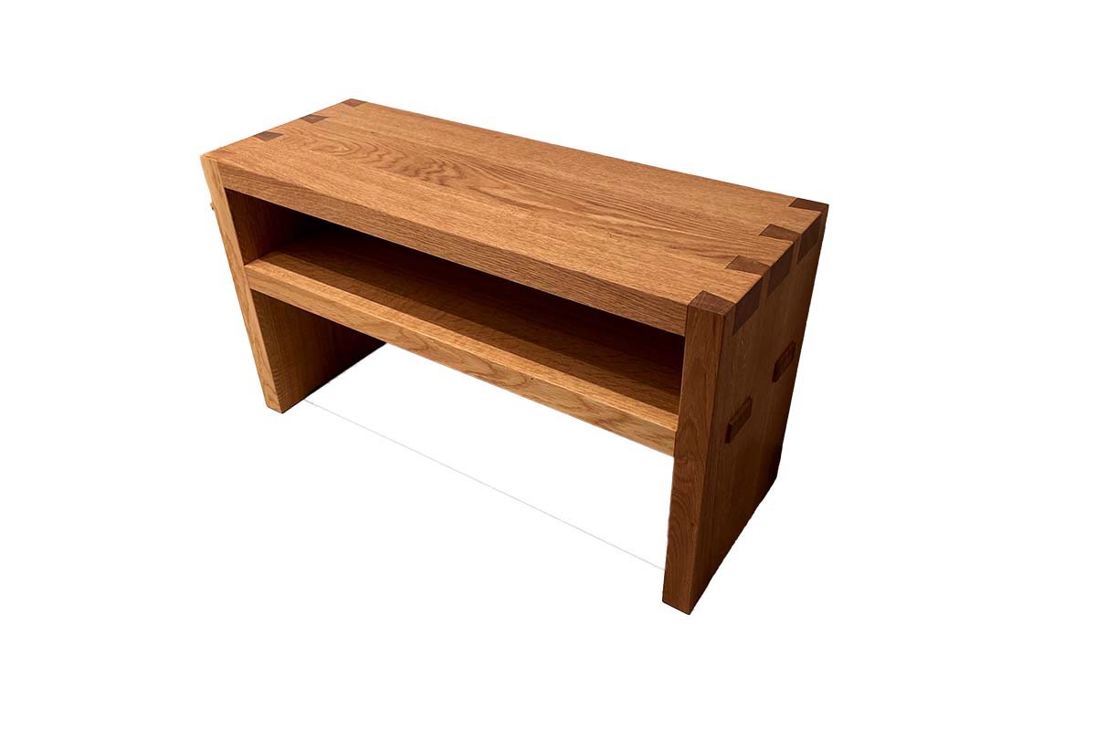 Children's bench made of solid regional oak, classically dovetailed - handwork