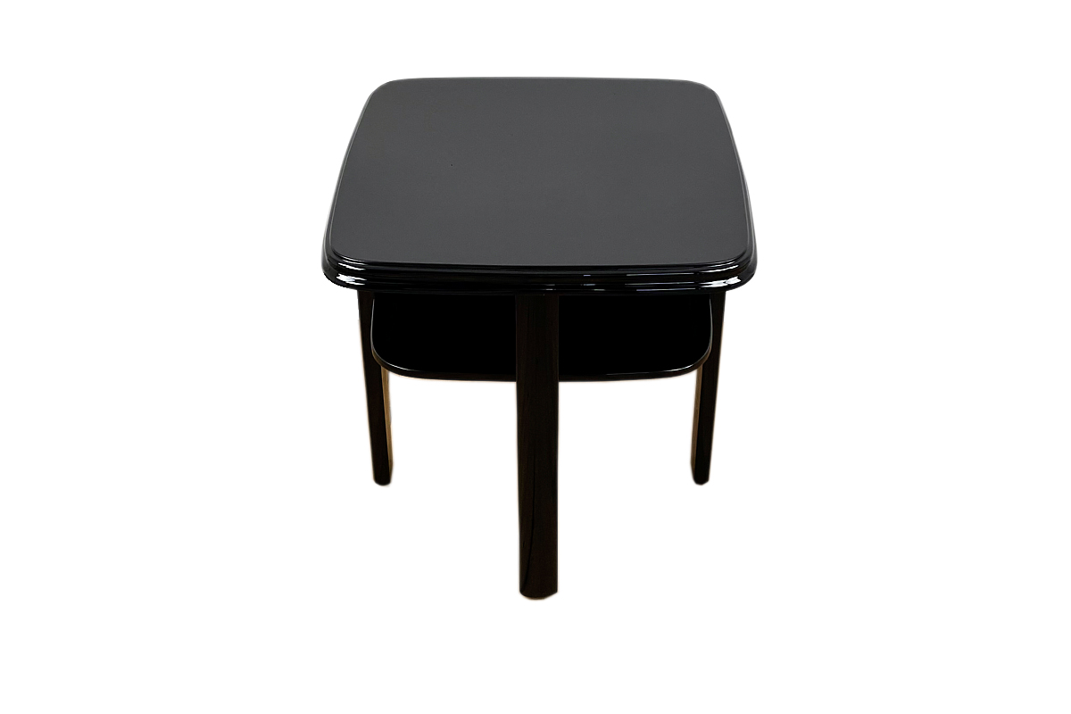 Art Deco Sidetable around 1935 from Germany in highgloss black Lacquer