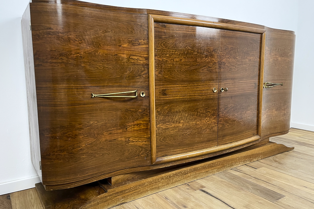 Art Deco sideboard from France with a unique figured rosewood veneer