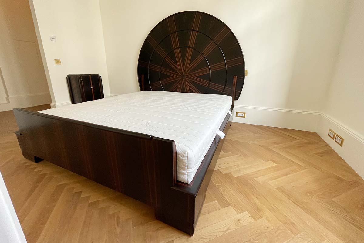 Art Deco bed "Lit Soleil" Inspired by Ruhlmann Émile-jacques