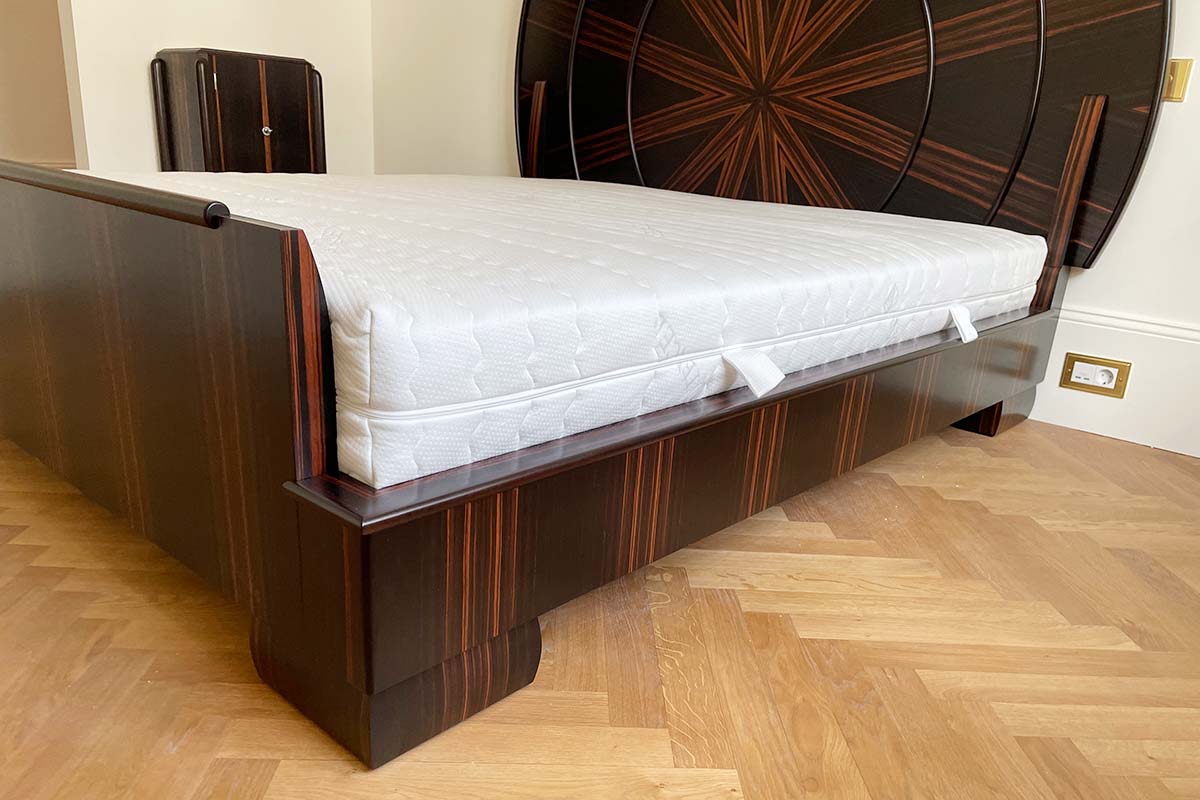 Art Deco bed "Lit Soleil" Inspired by Ruhlmann Émile-jacques