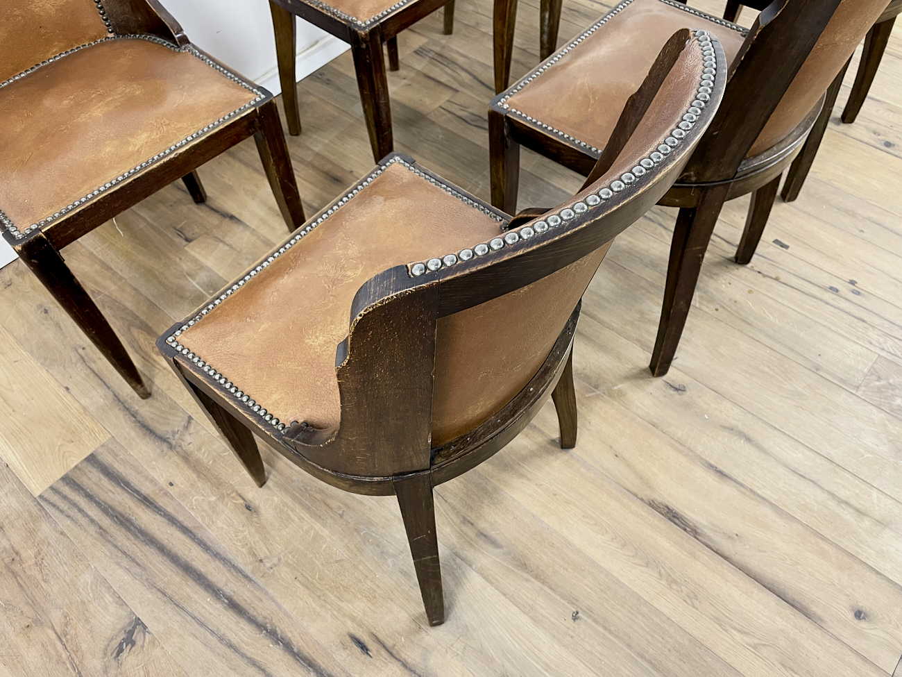 6 gondola chairs Art Deco around 1930 from France