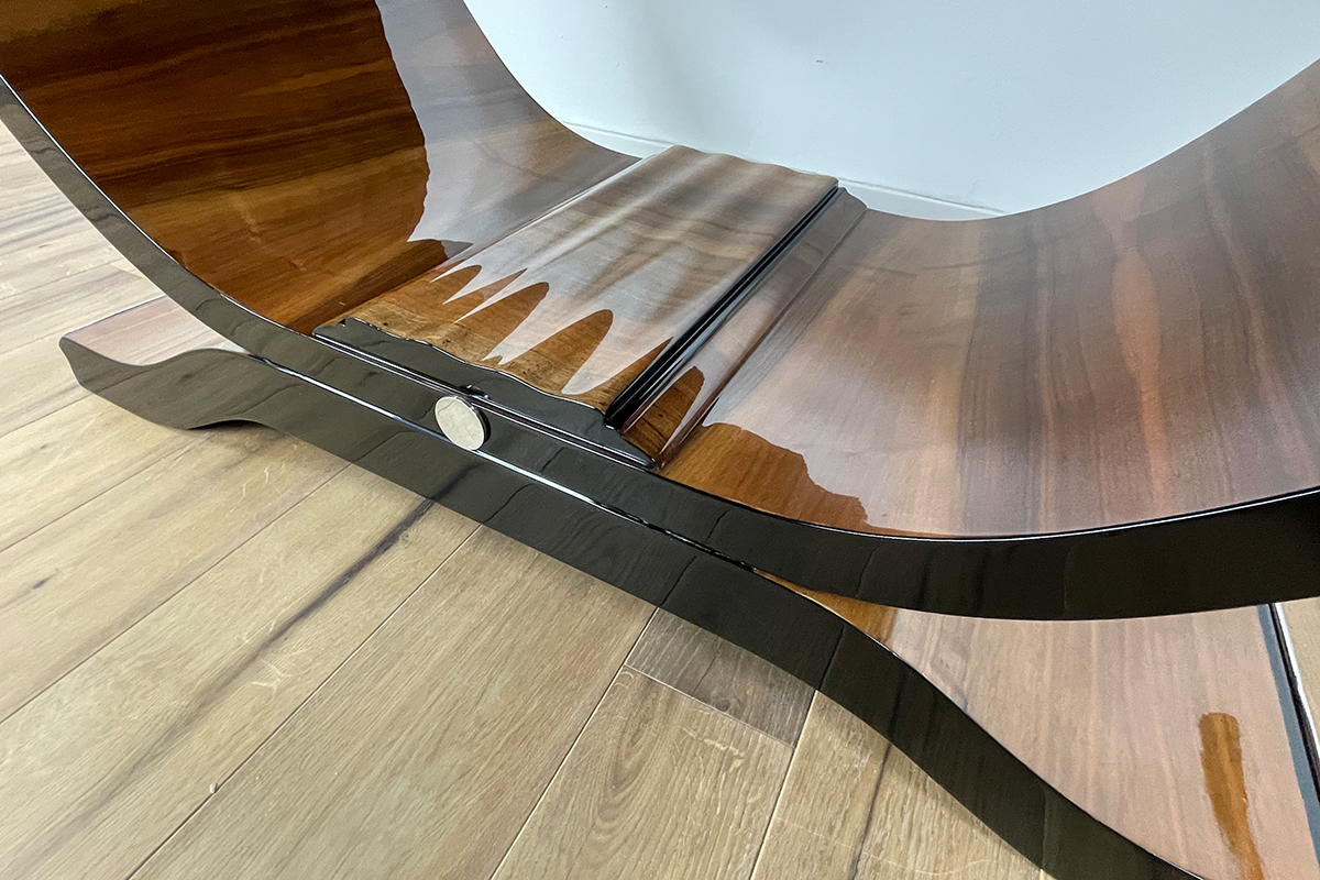 Art Deco dining table / gondola table from Paris around 1925, a very rare and valuable version