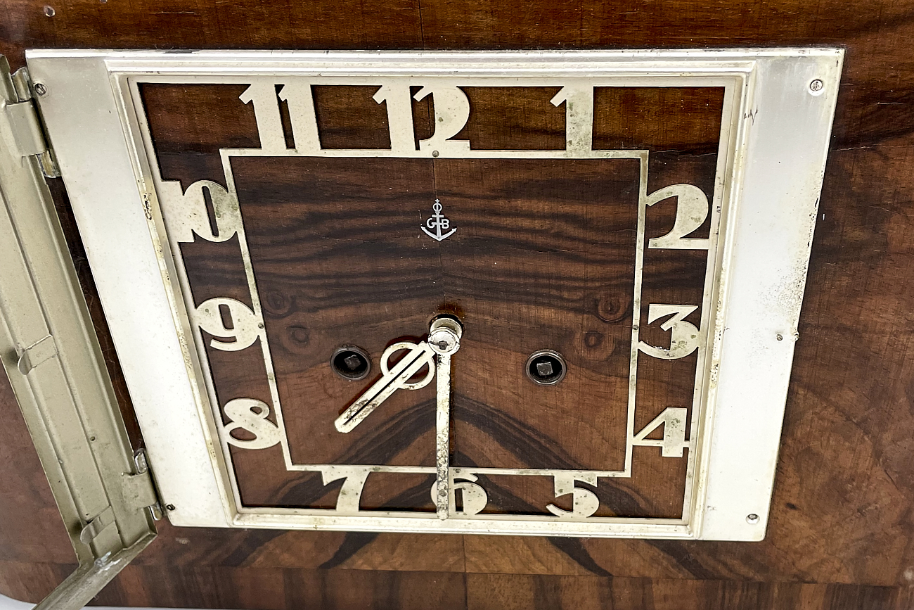 Art Deco Clock Original Anchor Gustav Becker