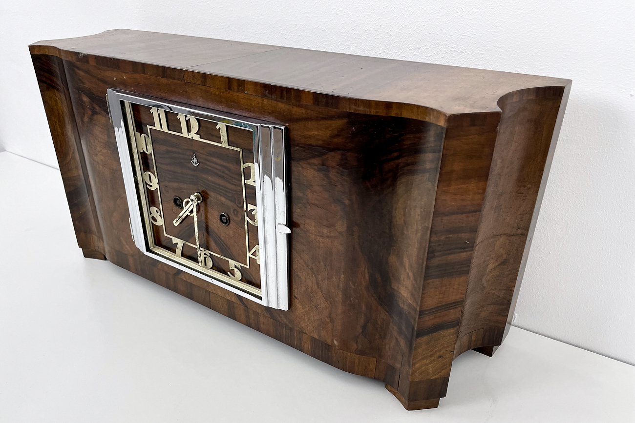 Art Deco Clock Original Anchor Gustav Becker